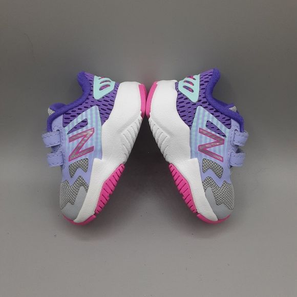 New Balance Sneakers Infant Baby Girls 2M Purple/Grey Rave Run - Picture 3 of 6